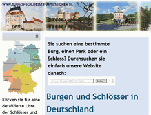 Tablet Screenshot of burgen-schloesser-impressionen.de